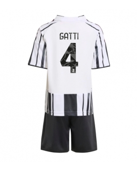 Billige Fotballdrakt Juventus Federico Gatti #4 Replika Hjemmedraktsett Barn 2025-26 Kortermet (med bukser)
